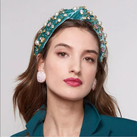 Lele Sadoughi Shimmer Clip-On Button Earrings - Picture 2 of 7